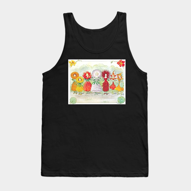 Cute Little Flower Garden Girls Vintage Fairy Tale Tank Top by softbluehum